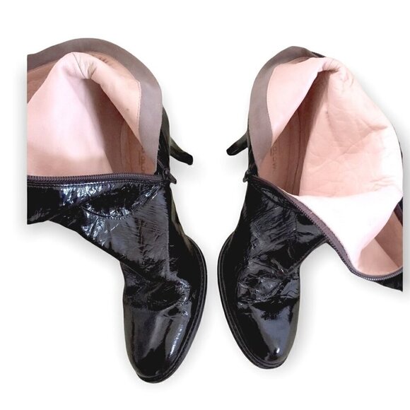 Duro Olowu bordeaux soft patent leather boots size 39 EU, Vintage - Picture 2 of 11